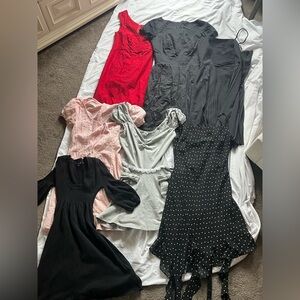 Stylish Dress Collection in Red, Black, and Gray